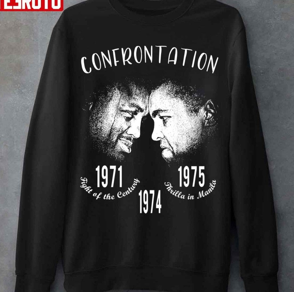 Muhammad Ali Vs Joe Frazier Confrontation Unisex Hoodie