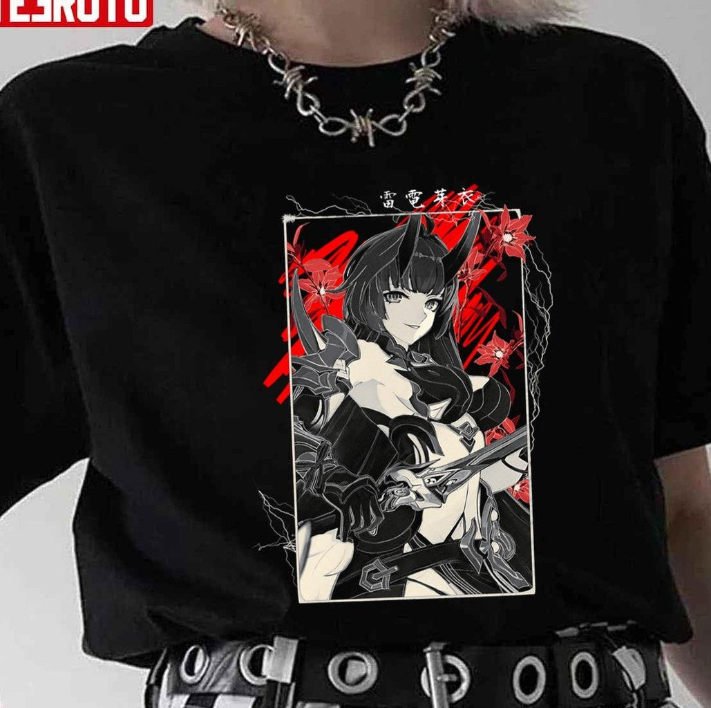 Red Petals And Thunder Herrscher Of Thunder Honkai Impact Unisex T-Shirt
