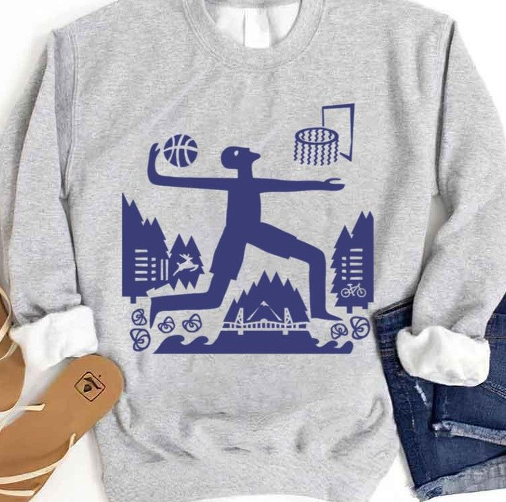 Portland Trail Blazers Inspired Art Unisex Sweatshirt