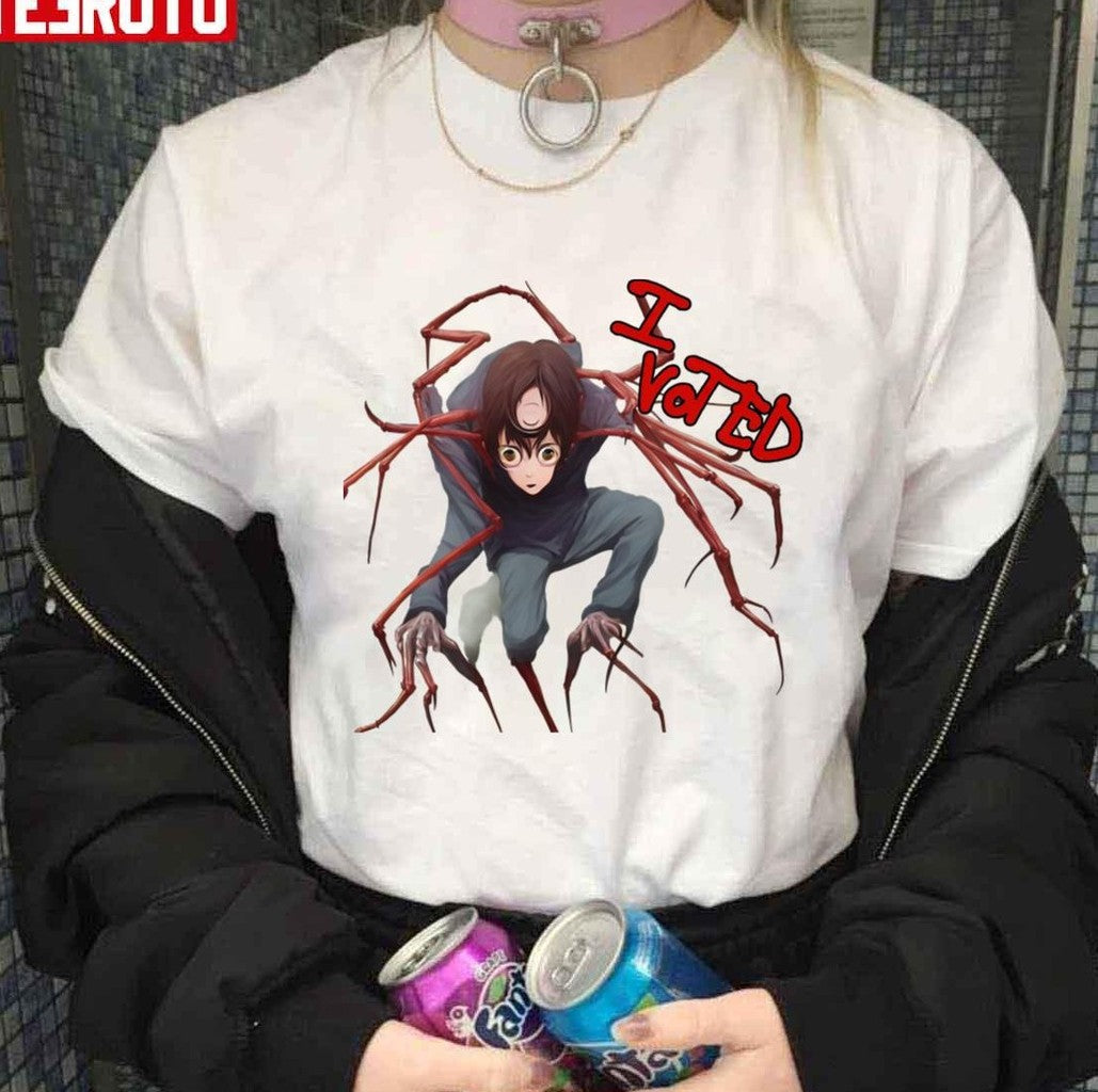 Anime Style Ulster County I Voted Funny Horror Election Unisex Hoodie
