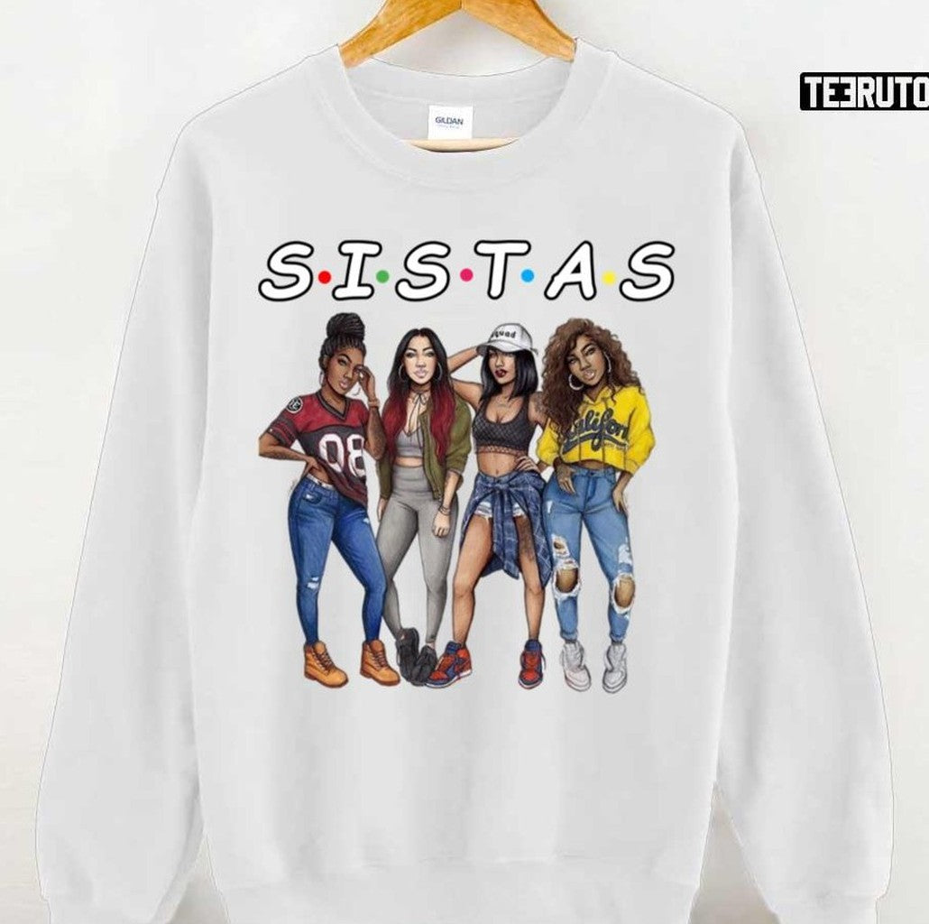 Proud Black Sistas Queen Melanin Afro American Women Black History Unisex T-Shirt