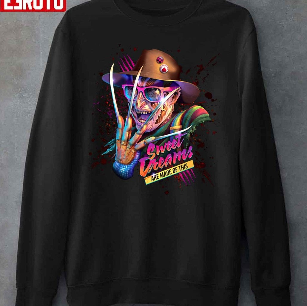Sweet Dreams Are Made Of This Freddy Krueger Retro Art Unisex Sweatshirt