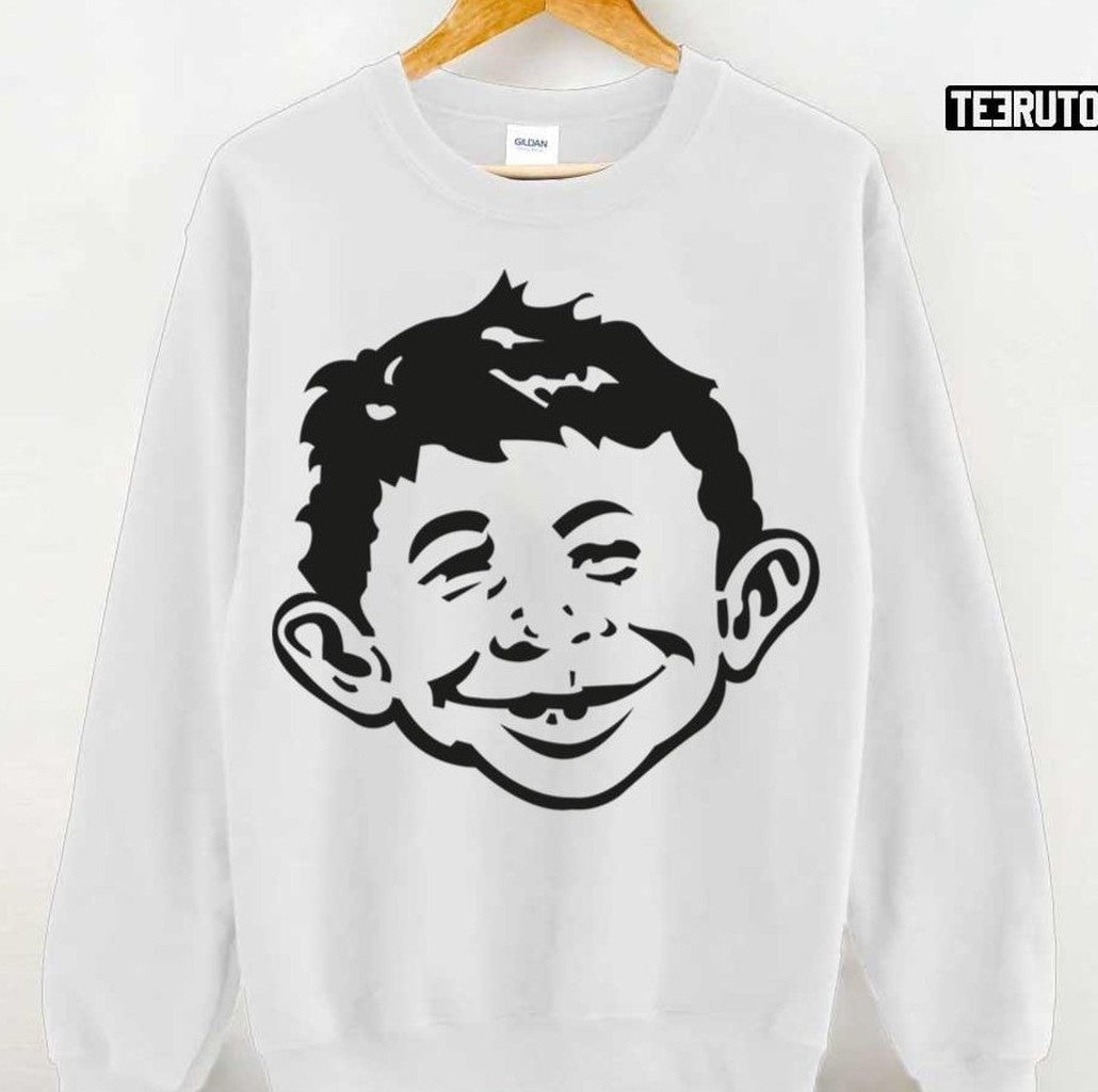 Black Design Alfred E Neuman Mad Magazine Unisex Sweatshirt