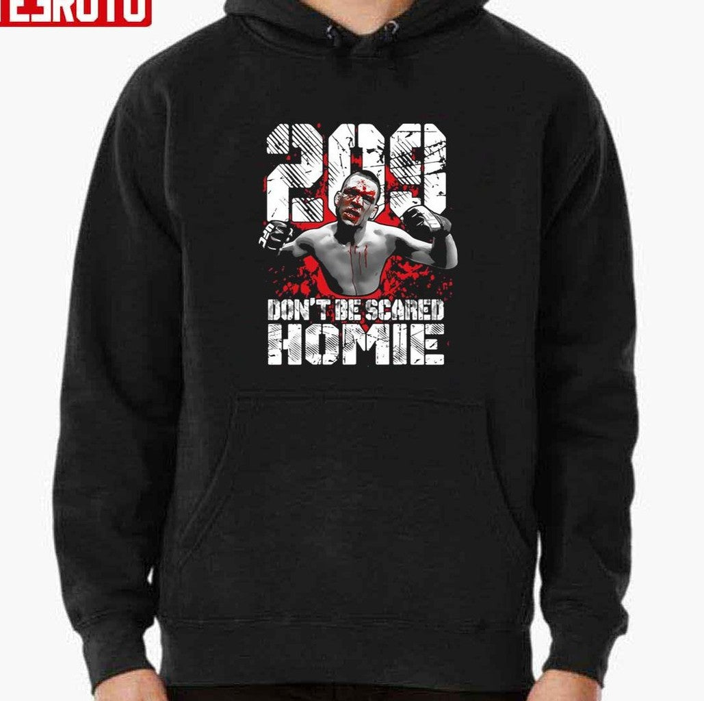 Represent Nate Diaz Flip Finger Don't Be Scared Homie Unisex T-shirt