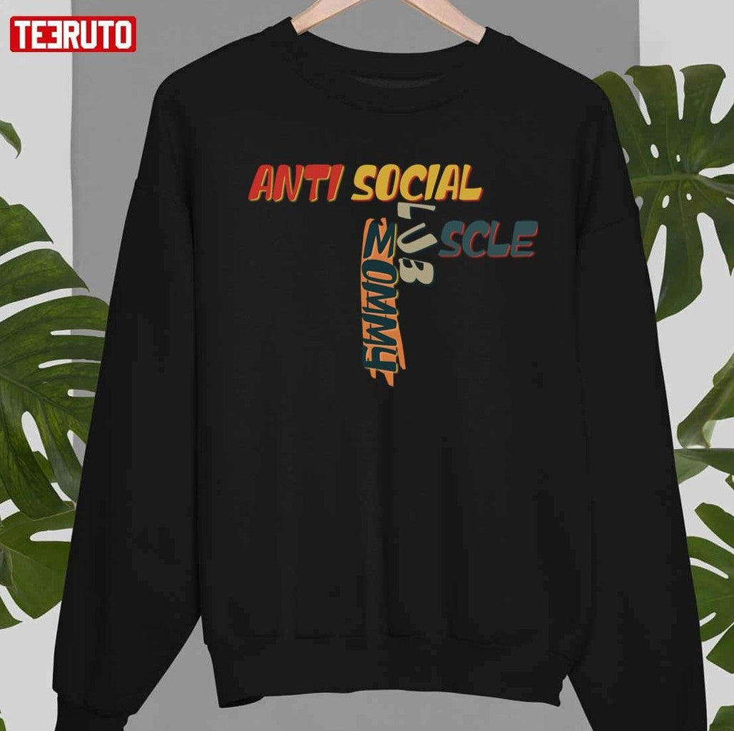 Anti Social Muscle Mommy Club Retro Colored Unisex T-shirt