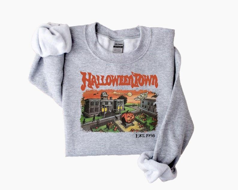Halloweentown Est 1998 Sweatshirt, Halloweentown University, Retro Halloweentown Sweatshirt, Fall Sweatshirt, Casual Collar Comfort Cotton