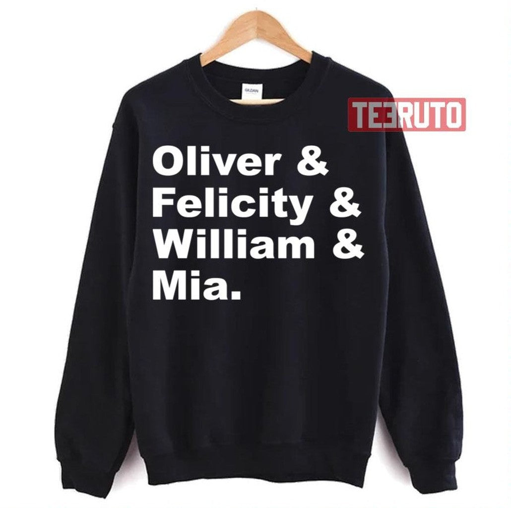 Oliver & Felicity & William & Mia Clayton Smoak Queen Family Unisex T-Shirt