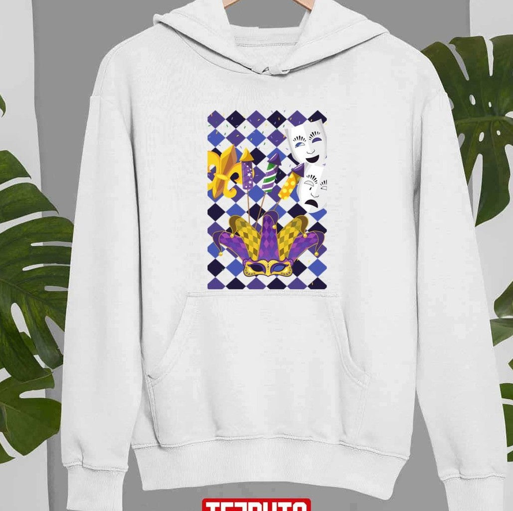 Purple Pattern Mardi Gras Unisex Sweatshirt