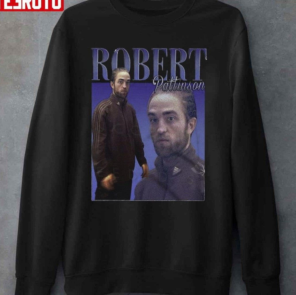 Robert Pattinson Tracksuit Meme Retro Twitlight 90s Unisex Sweatshirt