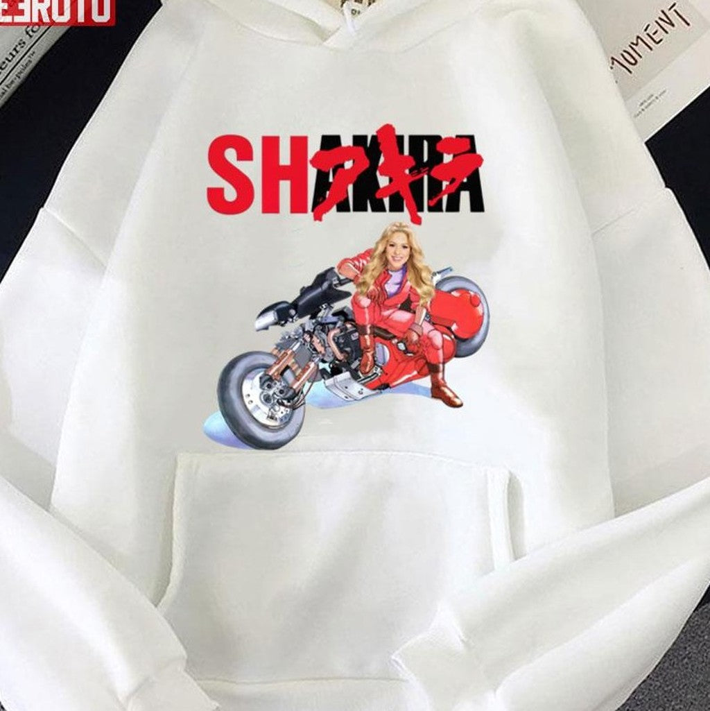 Beautiful Motorcyclist Shakira Akira Inspired Unisex T-shirt