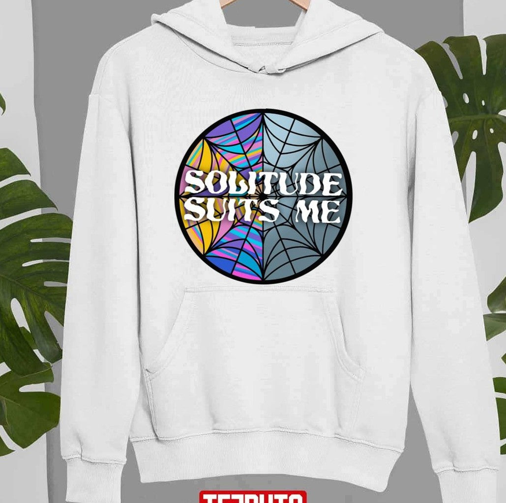 Solitude Suits Me Wednesday Inspired Wall Art Home Decor Unisex Sweatshirt
