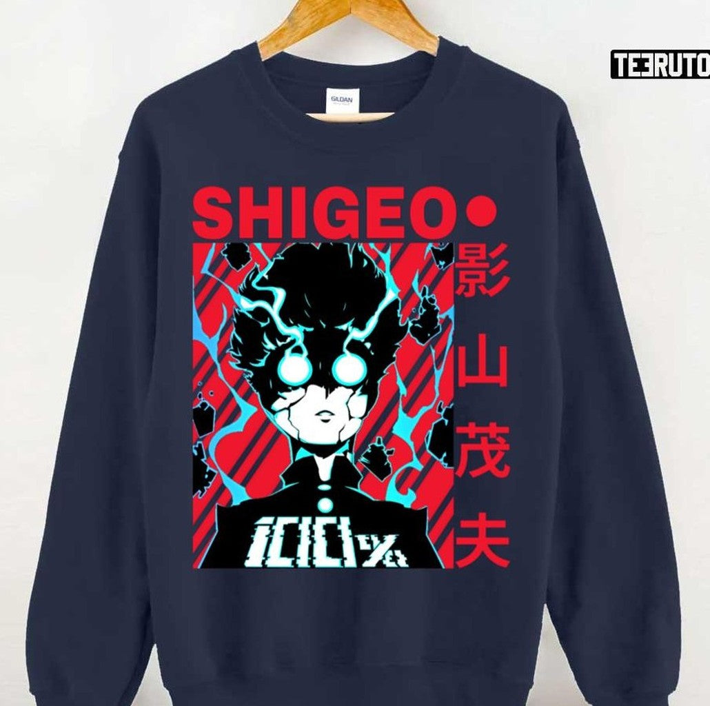 Shigeo Kageyama Red Graphic Mob Psycho 100 Unisex Sweatshirt