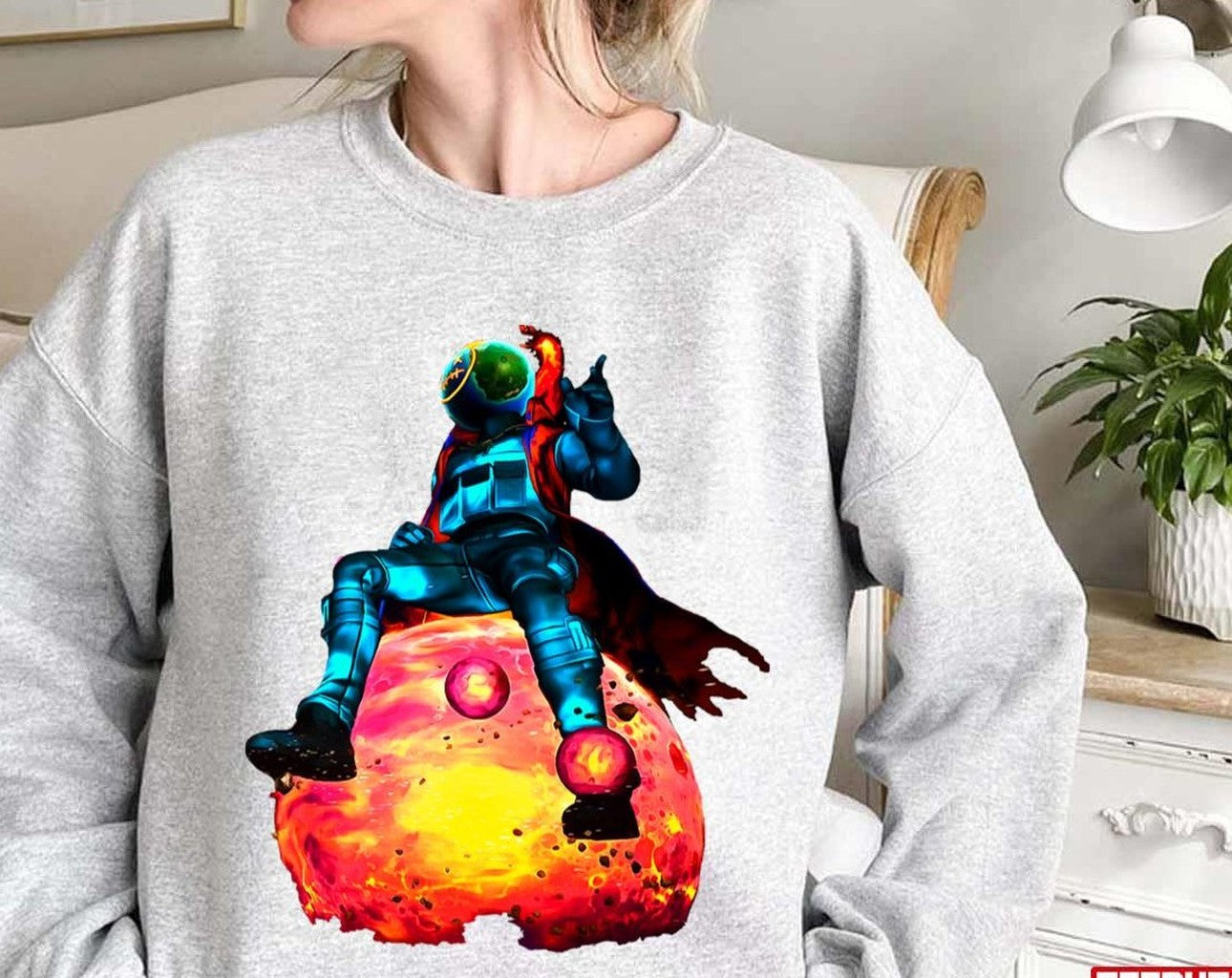 Sitting On The Moon Fortnite Unisex Sweatshirt