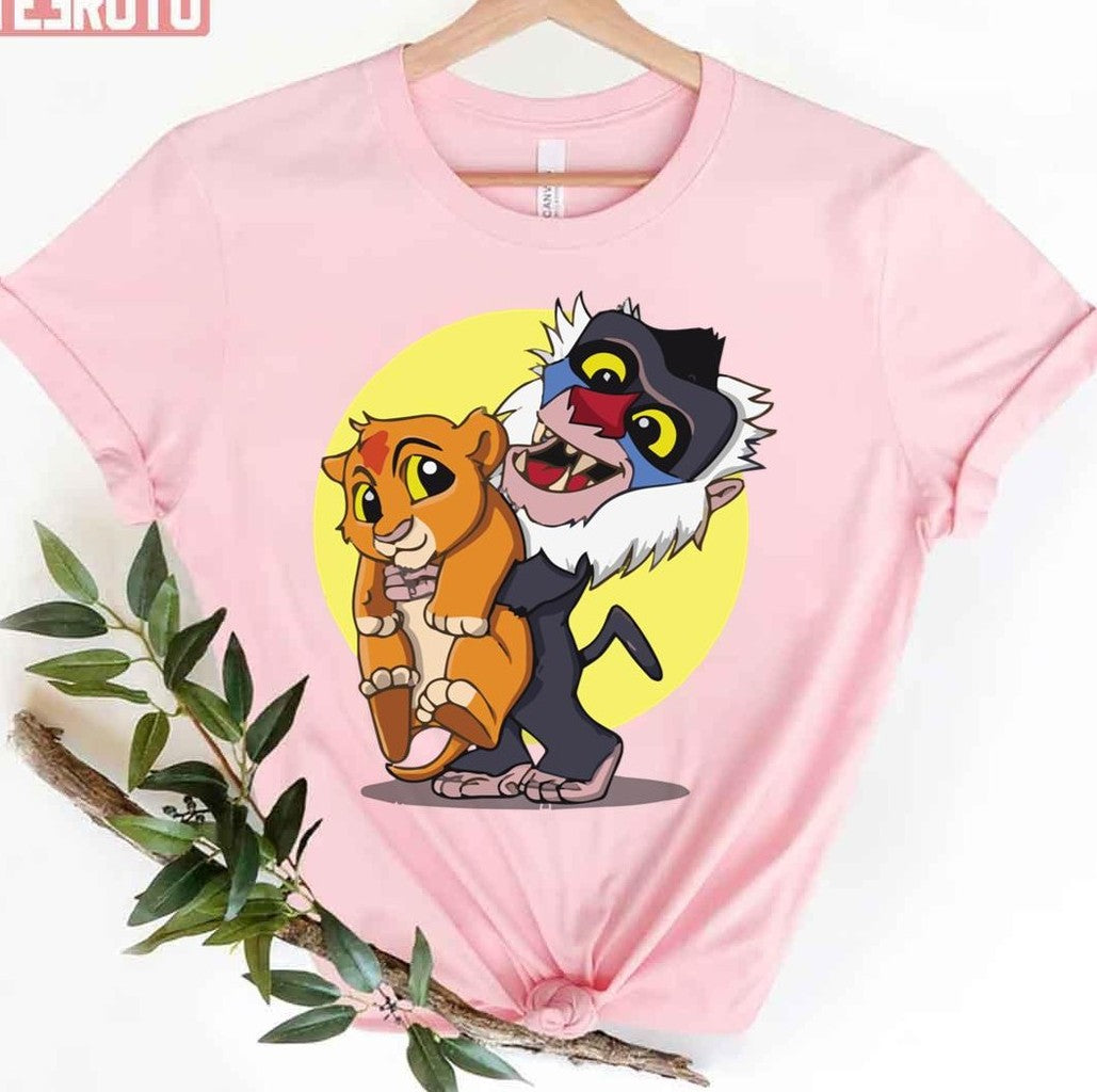 Baby Simba And Rafiki The Lion King Unisex T-Shirt