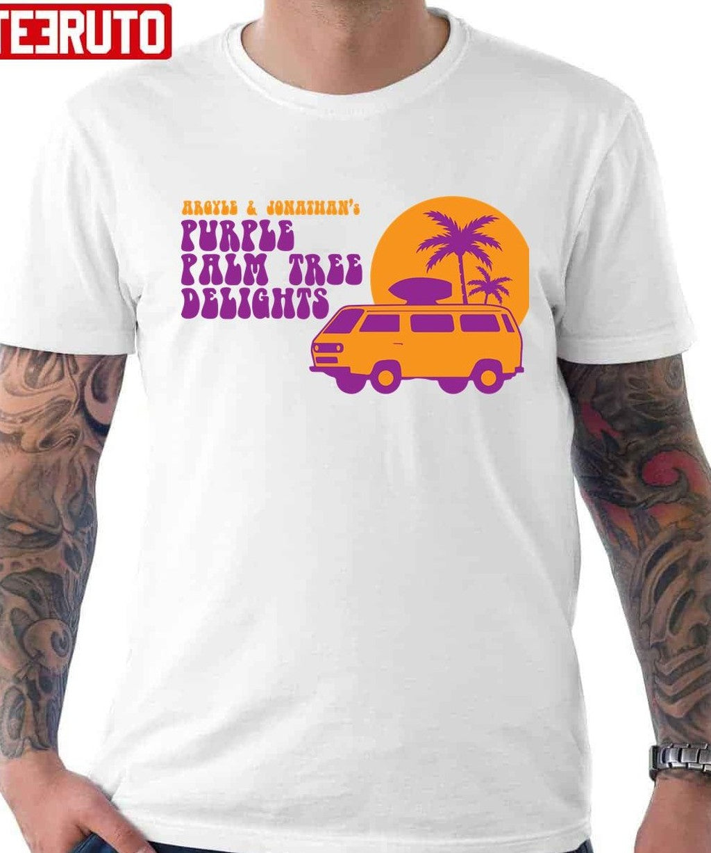 Argyle & Jonathan's Purple Palm Tree Delights Unisex T-Shirt