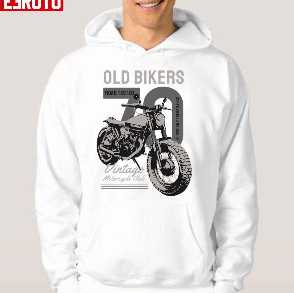 Old Bikers Motorcycle Road Tested Unisex Hoodie