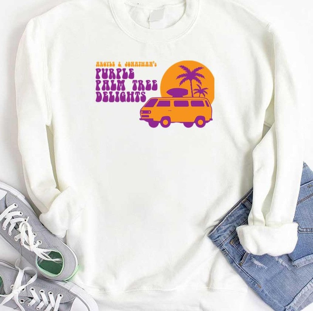Argyle & Jonathan's Purple Palm Tree Delights Unisex T-Shirt