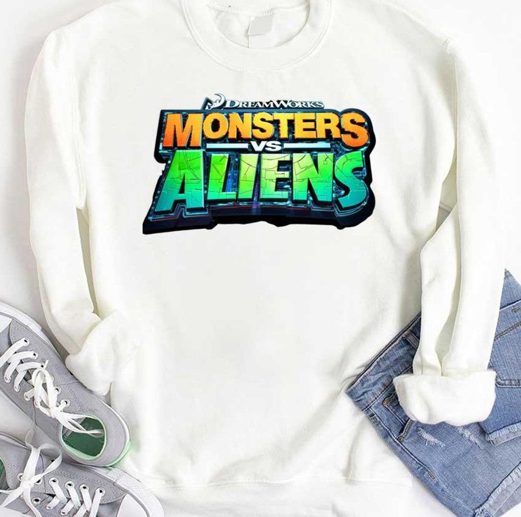 Monsters Vs Aliens Logo Cartoon Unisex Hoodie
