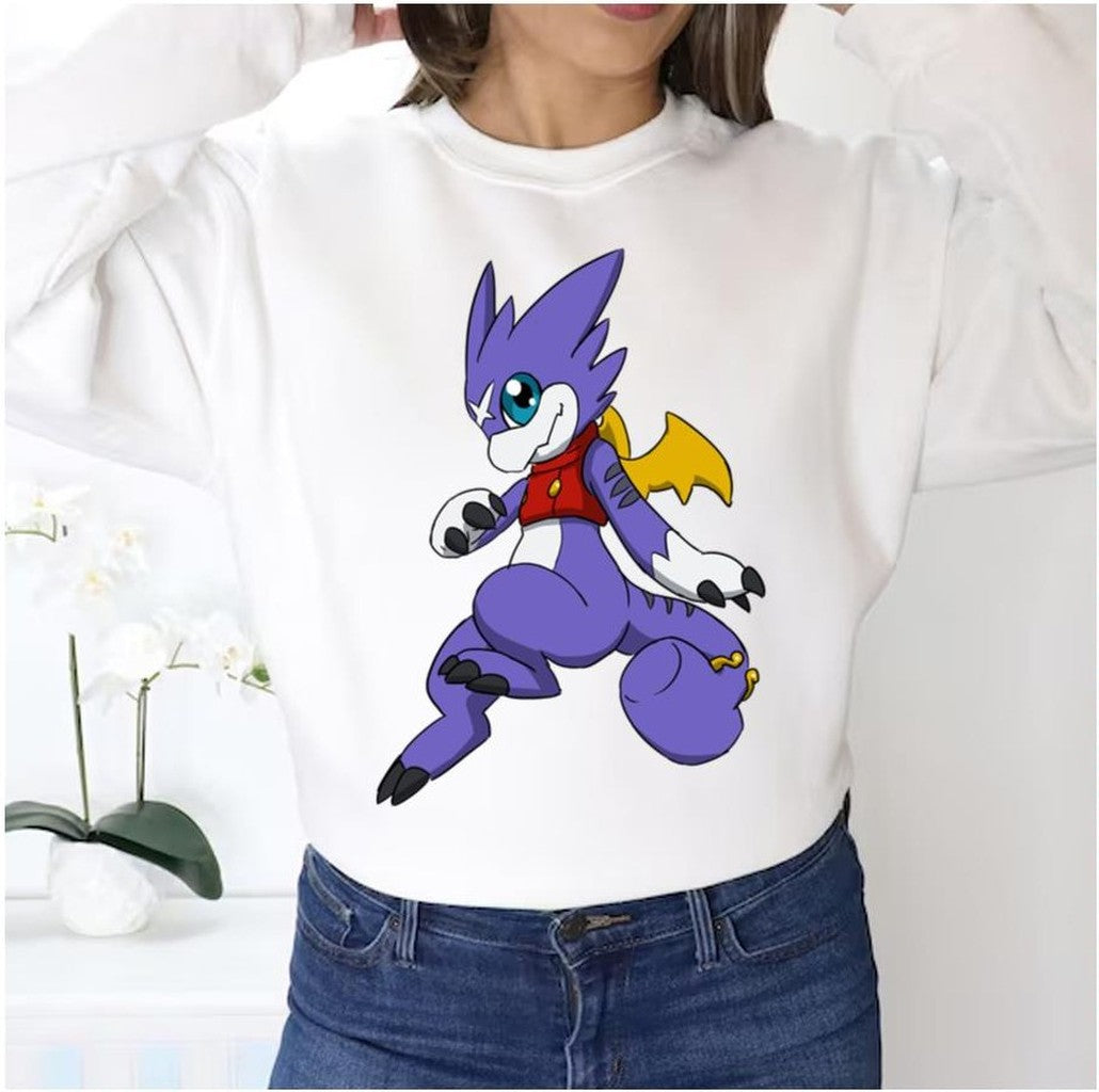 Purple Gumdramon Digimon Unisex Sweatshirt
