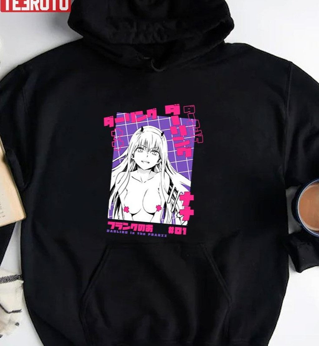 Anime Zero Two Waifu Censored Unisex T-Shirt