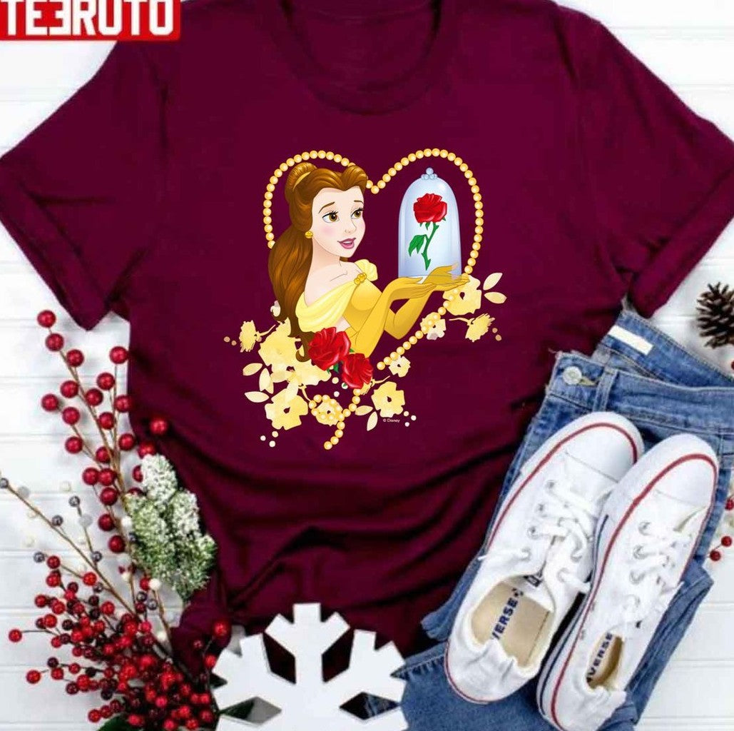 Beauty And The Beast Belle Red Roses Unisex Hoodie