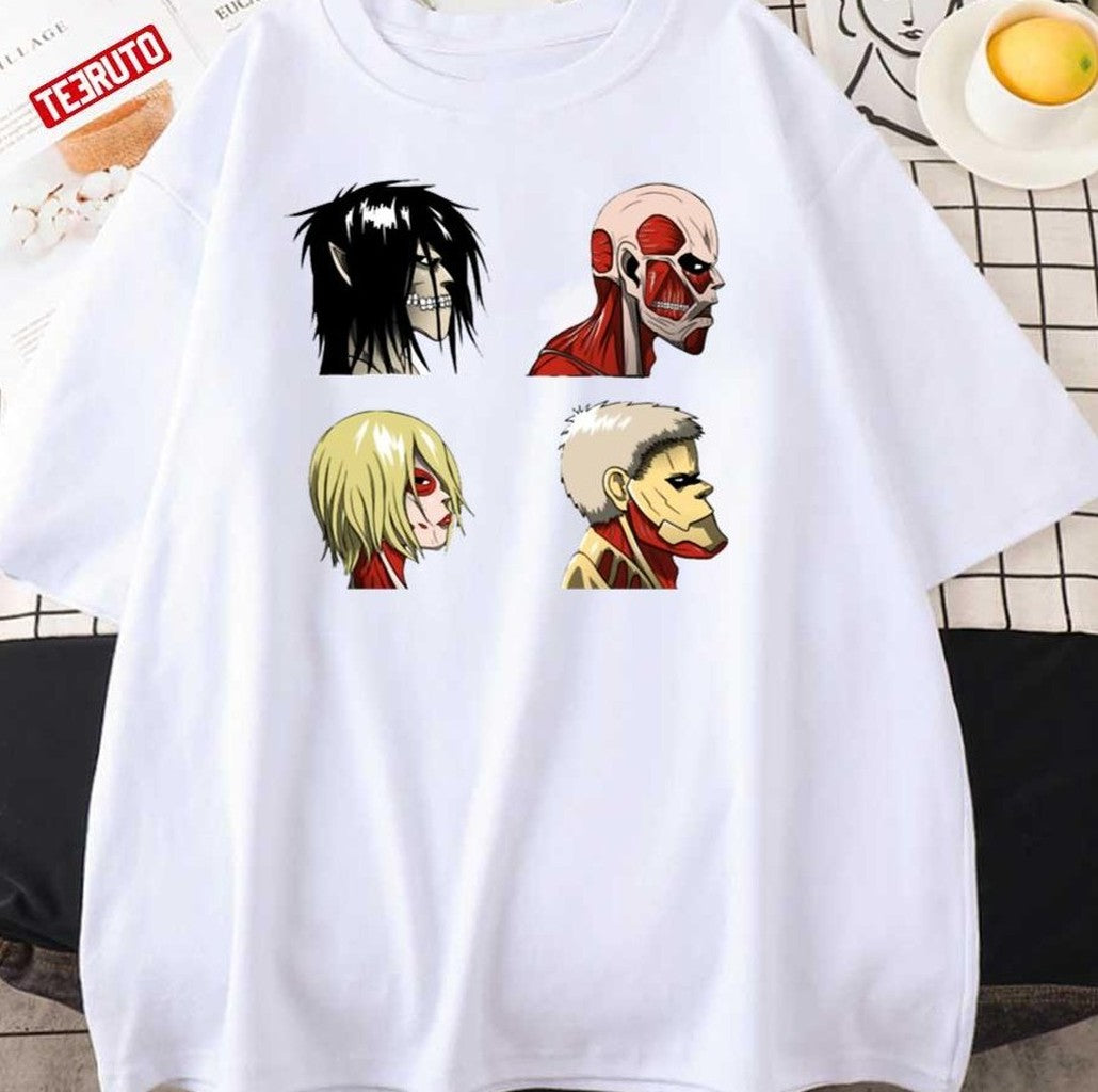 Anime Attack On Titan Characters Gorillaz Inspired Unisex T-Shirt