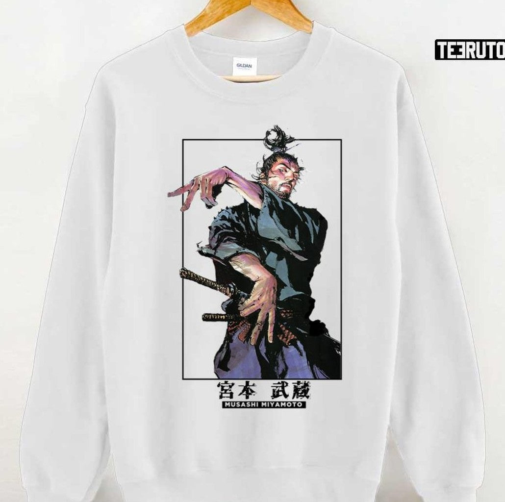 Musashi Miyamoto Art Colored Panel Vagabond Unisex Sweatshirt