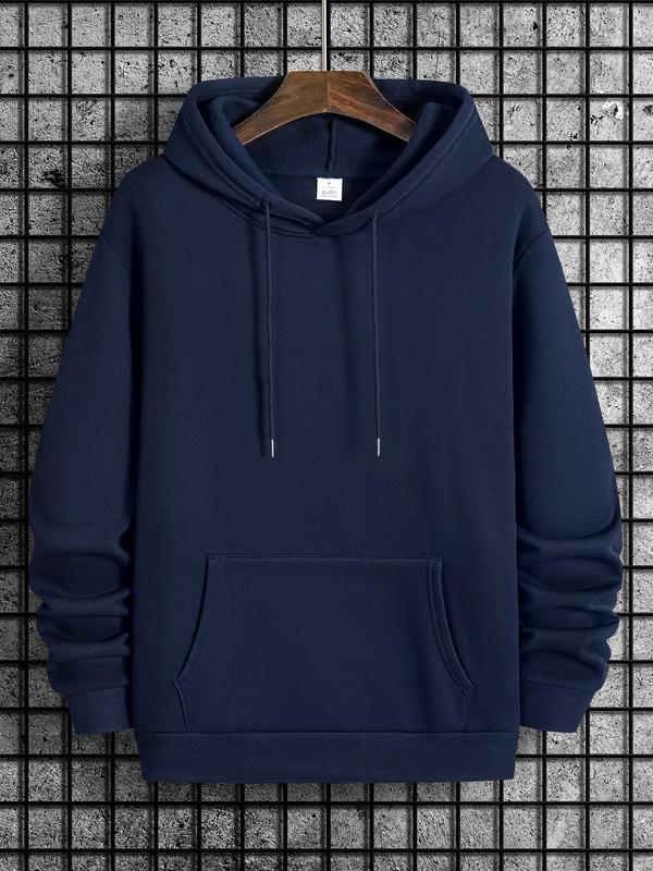 Men's Letter & Flag Print Drop Shoulder Graphic Hoodie, Casual Regular Fit Drawstring Sweatshirt for Holiday Wear, Spring & Fall FashionÂ