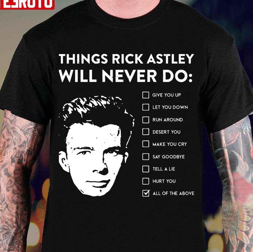 Music Retro Things Rick Astley Will Never Do Halloween Unisex T-Shirt