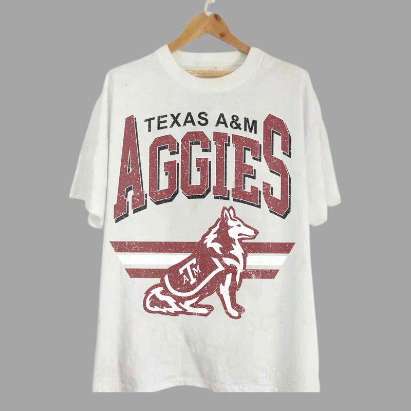 Texas A&M Aggies Vintage NCAA Sweatshirt, University Football Shirt, Classic Gift for Fans, Cotton, T-Shirt, Hoodie, Unisex Sport Style Collection