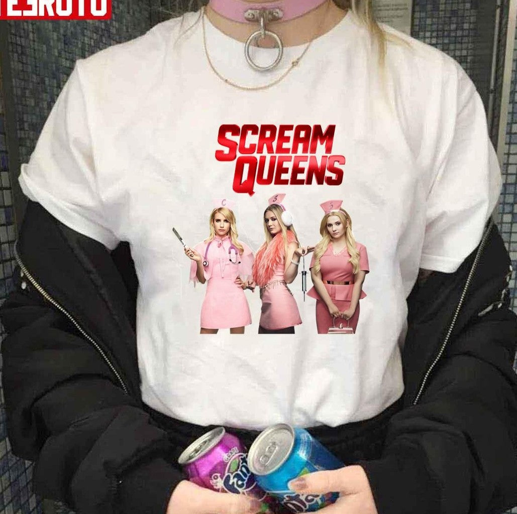 Beautiful Scream Queens Halloween Movie Vintage Unisex T-shirt