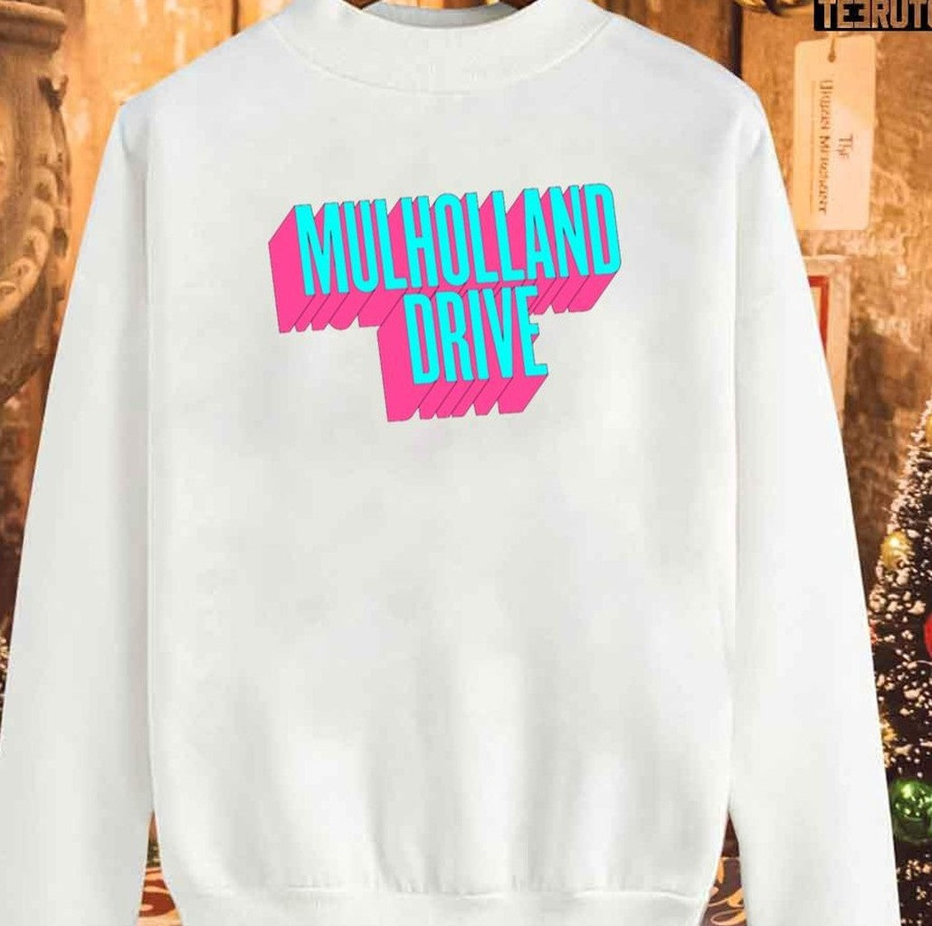 Mulholland Drive California 3d Neon Retro Sweatshirt