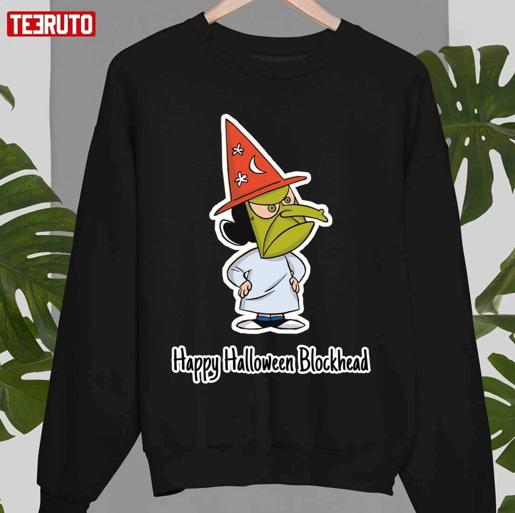 Queen Of Halloween Happy Halloween Blockhead Unisex Sweatshirt