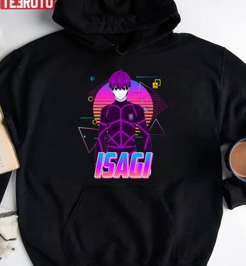 Neon Isagi Yoichi Retro Art Blue Lock Unisex T-Shirt