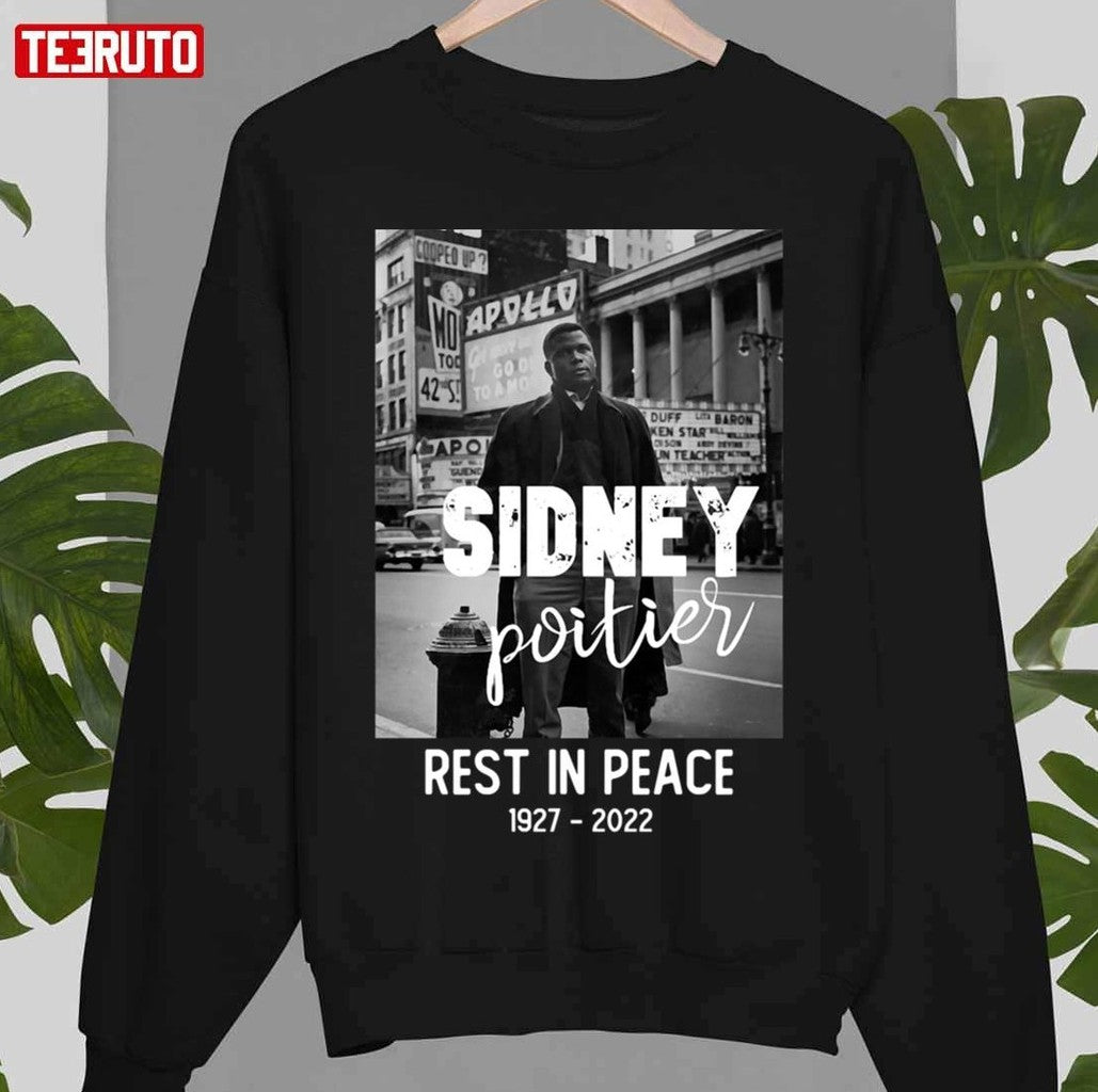 Rip Sidney Poitier Black And White Art Unisex T-Shirt