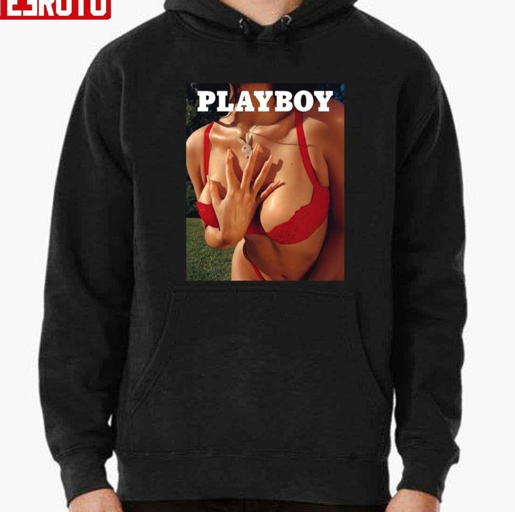Playboy Inspired Sexy Red Bra Unisex T-Shirt