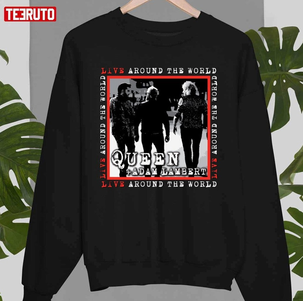 Queen X Adam Lambert Live Around The World Unisex T-Shirt