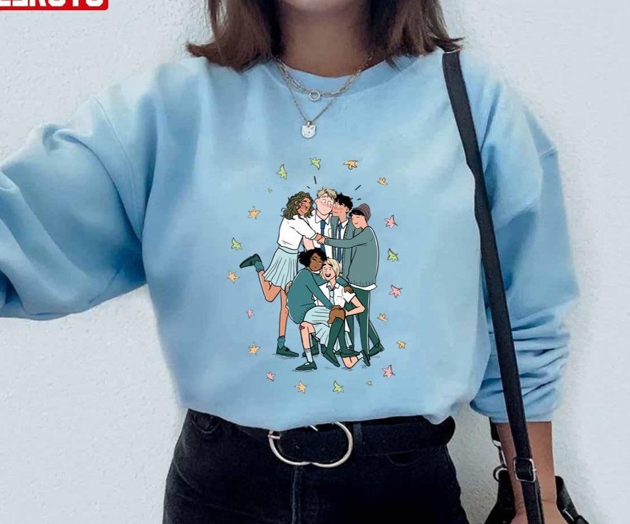 Netflix Heartstopper Gang Cute Art Unisex Hoodie