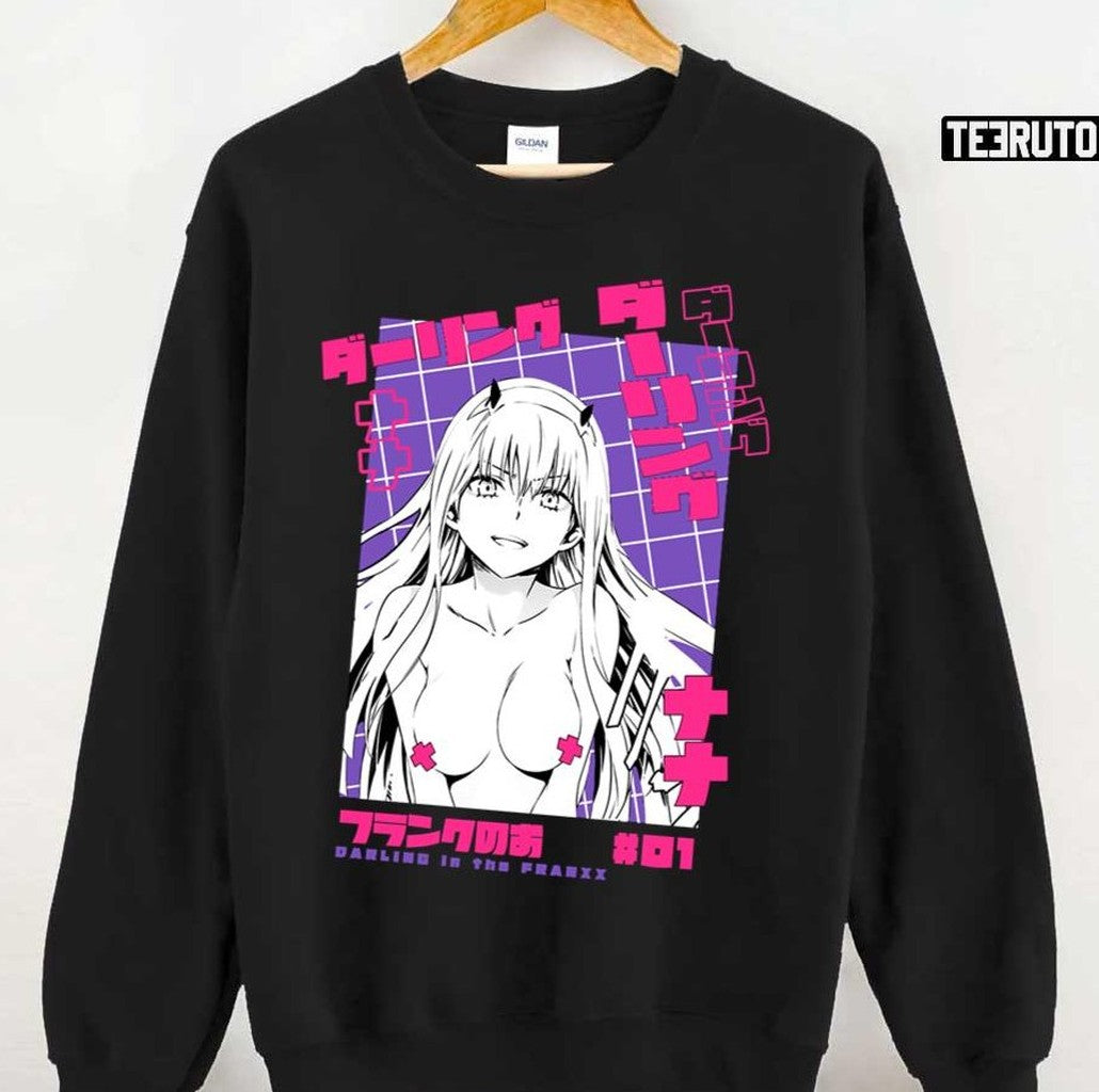 Anime Zero Two Waifu Censored Unisex T-Shirt