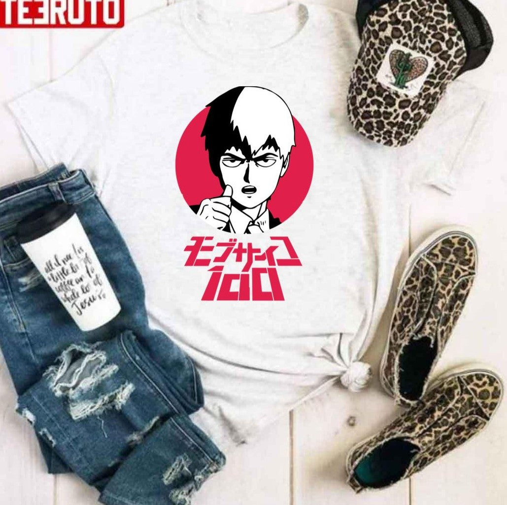 Reigen Arataka Mp100 Red Portrait Unisex Hoodie
