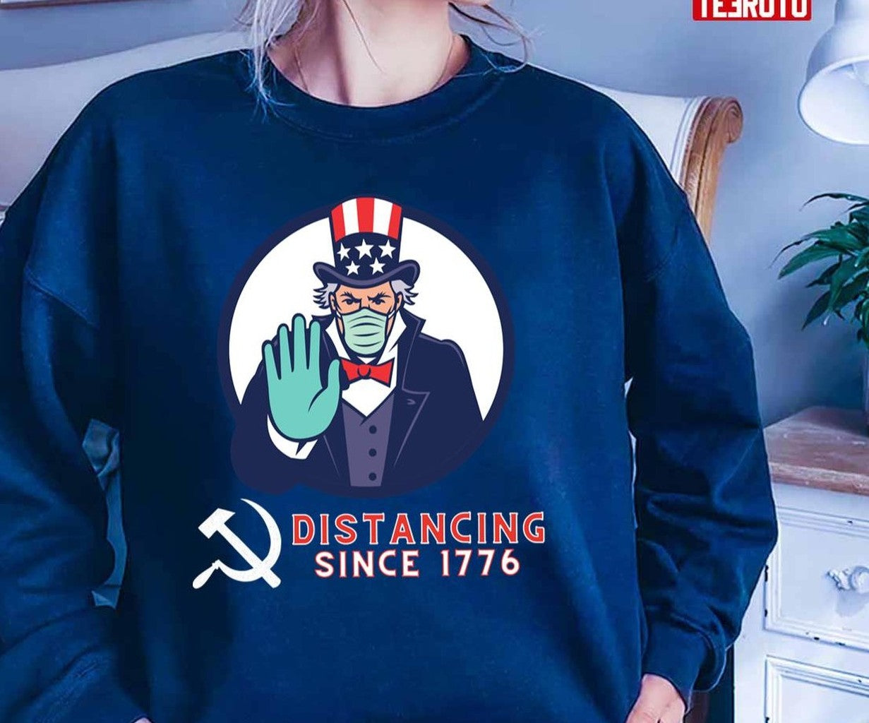 Social Distancing Funny Anti Socialism And Libertarian Unisex T-Shirt