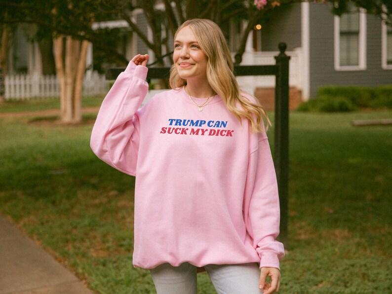Kamala Harris Fvck Trump 2024 Election Sweatshirt, I Didn't Vote For Him, Election 2024, Anti-Trump, Democracy, Liberal, Kamla Voter