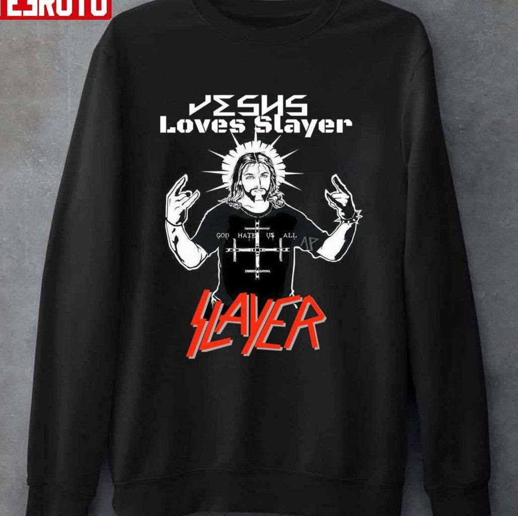 Slayer Ghost Of War Jesus Loves Slayer Unisex T-Shirt