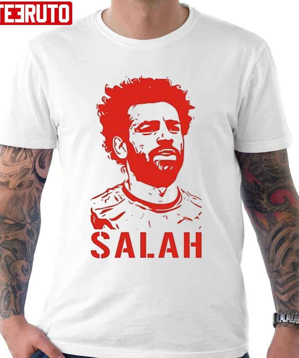 Portrait Mohamed Salah Red Art Unisex Hoodie