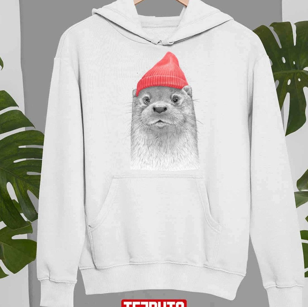 Sea Otter And Red Hat For Christmas Unisex Sweatshirt
