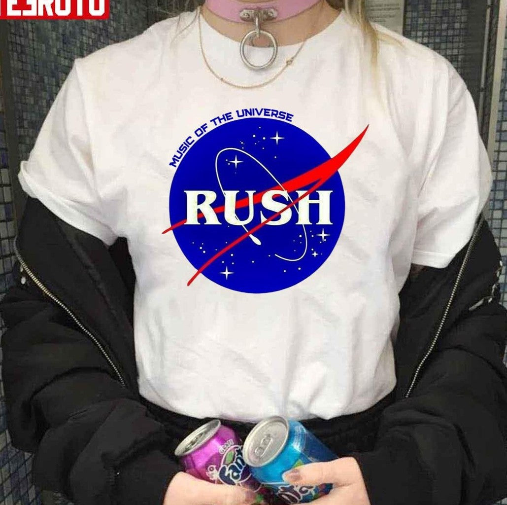 Rush Was A Canadian Rock Band Nasa Logo Inspired Unisex T-Shirt
