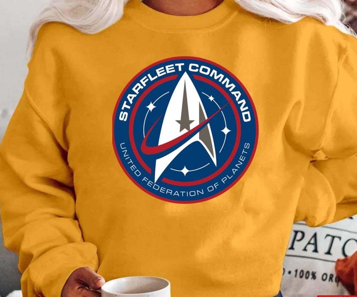 Starfleet Command Red And Blue Badge Star Trek Discovery Unisex T-Shirt