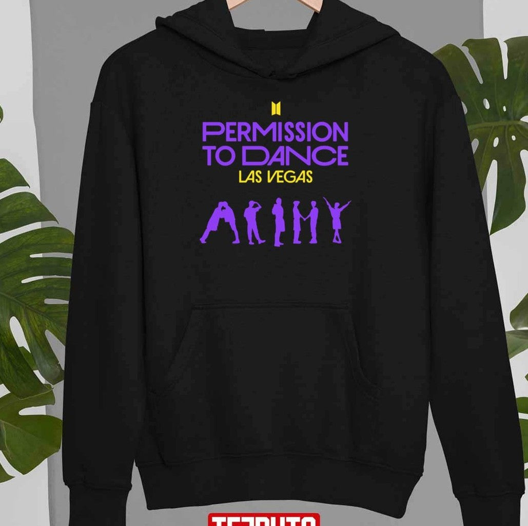 Permission To Dance Concert Bts Army Silhouette Purple Unisex T-Shirt