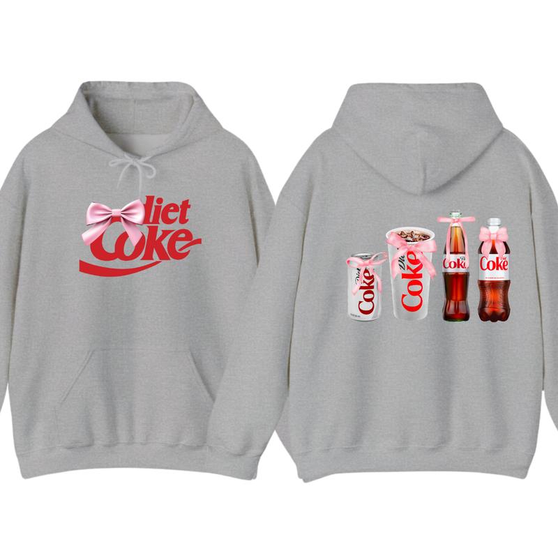 Diet Coke Coquette Hoodie T-shirt - Versatile Unisex - Styles For Every Occasion - Active Lifestyle Essentials