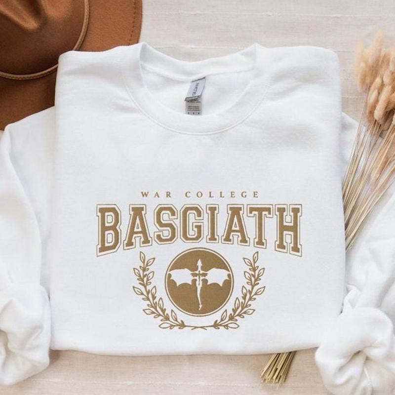 EMBROIDERED Basgiath War College Sweatshirt, Fourth Wing Shirt, Dragon Rider, Rebecca Yorros, Fourth Wing, Violet Sorrengail, Bookish Shirt